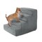 Pet Adobe Pet Adobe High Density Foam Stairs 4 Step Design, Ramp for Small Dogs, Cats with Cover, Gray 478231LDT - alternate 1
